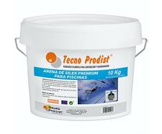 Tecno Prodist Arena DE Silex Premium para Piscinas Cubo de 10 Kg (Granulometría 0,4 a 0,8 mm) Ideal para el Filtro de su Piscina.