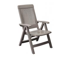 GROSFILLEX 49556181 Sillón Multi-Posiciones Fidji 3, Taupe, 67 x 62 x 107 cm
