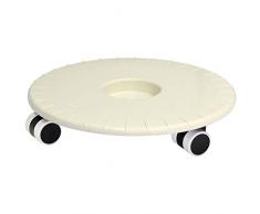 WAGNER 20044701 - Soporte para macetas (plástico ABS, 30 x 6 cm, Capacidad de Carga 80 kg), Color Blanco