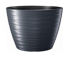 Maceta con deposito 68L Maze de plastico en color antracita 47,5 (largo) x 47,5 (ancho) x 52,3 (alto) cm
