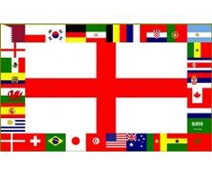 SHATCHI Bandera de Inglaterra de San Jorge 2022, Copa del Mundo de la FIFA de Qatar de 32 países, bandera nacional todo en uno, fútbol, fútbol, deportes, pub, bar, decoración de jardín