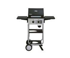Enders Brooklyn Next 2 Barbacoa gas y Barbacoa portatil - Barbacoa de gas acero inoxidable, termómetro, rejilla de acero inoxidable - Barbacoa con ruedas en carrito y 2 quemadores #8645630