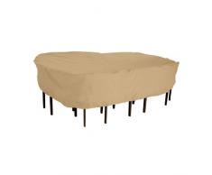 Classic Accessories Terrazzo - Juego de Mesa y Silla Rectangular Ovalada Resistente al Agua de 89 Pulgadas, Cubierta de Mesa para Exteriores