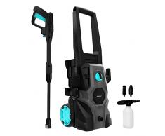 Cecotec Hidrolimpiadora de Alta Presión HydroBoost 1400 EasyGo, 1400 W, Hogar, Jardín o Coche, Caudal de 426 l/h, 105 Bares de Presión, Bomba de Aluminio, Ruedas, Radio de acción 11 m