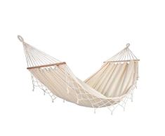 JOBEK - Hamaca GRAPHIK Crudo con Flecos Puro algodón FSC 100% - 300 x 140 cm
