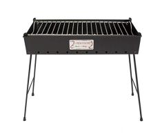 CRUCCOLINI BA83 Barbacoa de carbón, Negro, 80x25x71 cm