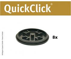 Wagner QuickClick® Suelo para sillas (Ultrasoft, Mecanismo QuickClick, 8 Unidades Black – Diámetro 50 mm – 15824900