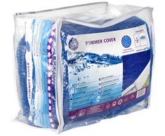 Gre CPR650 - Cobertor de Verano para Piscina Redonda de 640 cm de Diámetro, Color Azul