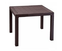 Keter - Mesa de comedor exterior Quartet de 4 plazas, Color marrón