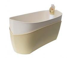 Plastia Doppio - Jardinera de riego, Color Beige