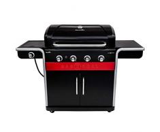 Char-Broil Gas2Coal® Barbacoa híbrida 440: Barbacoa de Gas y carbón de Cuatro quemadores, Acabado en Negro.