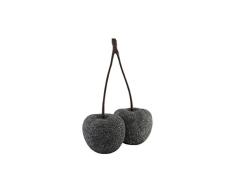 greemotion 130493 - Cereza, decoración de Frutas, Exterior e Interior, Resistente a la Intemperie, Piedra, Negro , 34 x 15 x 45 cm