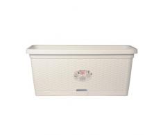 Stefanplast 10004080 Macetero, 80 x 40 x 34 cm, Blanco 80x40x34 cm