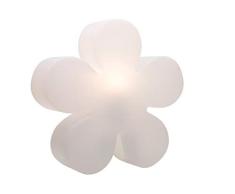 8Seasons 32404 - Diseño, Brillo Flor ø 40 cm (Blanco) eek una luz al Aire Libre con lámpara de bajo Consumo