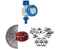 Aqua C4200 Programador de Riego para Jardín, Apertura a 0 Bar + KITG003 Pack de Goteo para Riego + KITG002 Pack Básico de Accesorios de 4 mm + KITG001 Pack Básico de Accesorios de 16 mm