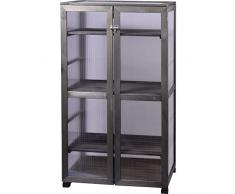 dobar® 58557FSCe Dome - Armario de Cultivo Grande con 4 Compartimentos para Interior y Exterior, Invernadero, 70 x 52 x 124 cm, Antracita
