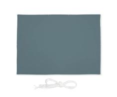 Relaxdays Toldo Vela, 3,5 x 4,5 m, Hidrorrepelente, protección Anti-UV, Cuerdas, Sombraje, Terraza, Jardín, Balcón, Gris
