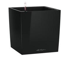 Lechuza Premium Cubeta de Plantado Cerrada, Negro Brillante, 30x30x30 cm