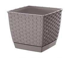 Maceta RATOLLA SQUARE 8,2L., dimensiones (mm) 250x250x220, color Mocca