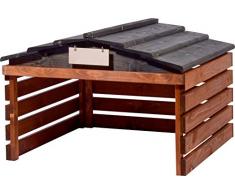 dobar 56193e Garaje para Robot cortacésped con Techo extraíble, Soporte para automóviles, 78,5 x 74 x 52,5 cm, Abeto, marrón/Negro