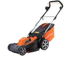 Yard Force Cortacésped eléctrico EM U44-1800W, Ancho de Corte de 44 cm, para césped de hasta 800 m², Negro/Naranja