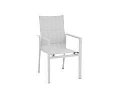 greemotion de Aluminio Silla de jardín, Stockholm apilable, Gris, 60 x 56 x 93 cm, 126198