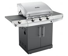 Charbroil T-36G 30mb - Barbacoa gas con Parrilla 67x47 cm con 3 quemadores +1 lateral, 1 estante lateral