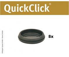 Wagner QuickClick® Suelo para sillas (Ultrasoft, Mecanismo QuickClick, 8 Unidades Black – Diámetro 30 mm – 15822700