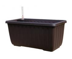 Schumm 1909029902 Siesta Lux - Jardinera para balcón con sistema de riego automático, color marrón
