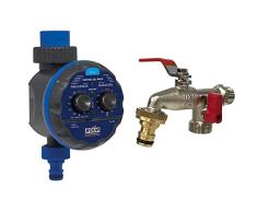 Aqua Control C4109 Programador de Riego para Jardín + Grifo Doble