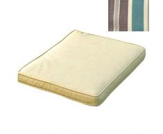 Papillon 8097080 Cojín para Silla 40x40x8 cm. Rayas Desenfundable con Borde