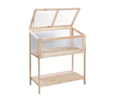 greemotion Cama Elevada de Plantas para Terraza/Jardín, Mesa de Cultivo de Madera de Pino, Lecho de Jardín Elevado, Cama Frío Aprox. 89 x 49 x 91 cm, Color de Madera