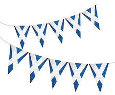 Party Decor Banderines temáticos patrióticos de St Andrews Cross vintage con 15 banderas de Escocia para una fiesta con estilo y decoración real nacional garantizada