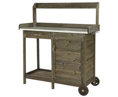 Dehner Mesa de plantación de Madera Hamilton, Aprox. 125 x 112 x 46 cm, Madera de Abeto FSC marrón