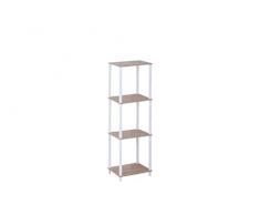 ESTANTERÍA Industrial 32,5-Mueble estantería de Madera Natural con 4 baldas para Colocar Plantas o Accesorios del hogar.(32.5×24×127)