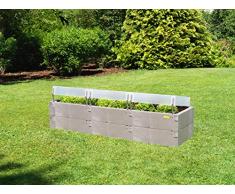 Juwel Timber XXL - Jardinera Alta (16 Bloques, 3 Cubiertas térmicas, Aspecto de Madera, Resistente a la Intemperie, Respetuoso con el Medio Ambiente), Madera de Nordic
