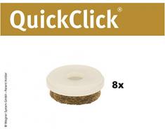 Wagner QuickClick® Suelo para sillas (Ultrasoft, Mecanismo QuickClick, 8 Unidades Ultra Soft – Diámetro 25 mm – 15829400