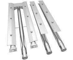 VEVOR Quemadores de Parrilla 1,4 Repuesto de Quemador de Barbacoa de Acero Inoxidable 3 Piezas Parrilla de Barbacoa de Gas con Quemador U de Repuesto y Quemador de Tubo Recto para Hornos de Barbacoa