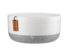 VERDENIA Eliza 25040 - Maceta Decorativa para Plantas de cerámica, diseño Moderno y Atemporal, Color Blanco
