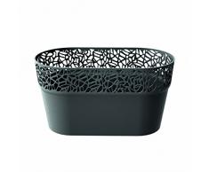 Zanvic Jardinera enrejada, Natura 27,5 cm, Antracita, 27.5x14.5x14.8 cm, ZA476