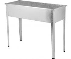 Güde 94773 GHB 80 V - Jardinera Alto (Cuerpo de Acero galvanizado, Abertura de desagüe para el Exceso de Agua, 77 l Volumen de llenado)