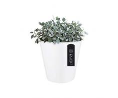 Elho Pure Straight Round Macetero Redondo, Blanco, 35x35x33,5 cm