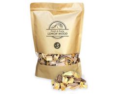 Smokey Olive Wood 17 litros, virutas de Madera de limonero para Barbacoa y ahumar, Talla 2-3cm