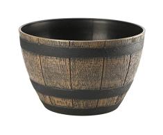 Verdenia 8971 - Macetero para balcón, Maceta Decorativa para Plantas de Interior y Exterior, de plástico, Redondo, Muchos Colores, 40 cm, marrón Oscuro