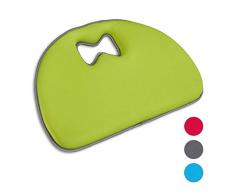 Relaxdays, Verde Claro, Cojín para Rodillas con Asa para Jardinería y Yoga Suave y Cómodo, Poliéster, 5 x 44 x 27,5 cm