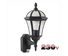 Luxform Lighting Victoria - Lámpara de Pared (230 V, Sensor PIR), Color Negro