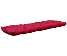 Ambientehome Cojín Acolchado para Banco (3 Unidades, 150 x 50 x 8 cm), Color Rojo
