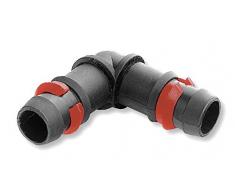 Abrisa Codo de seguridad para manguera de riego, Negro, 16 mm