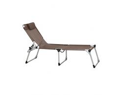 Siena Garden Tumbona Sole Aluminio Klap pliege, Taupe Marco Plata 214 x 70 x 45 cm, Color Beige
