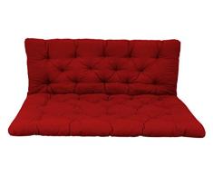 Ambientehome - Cojín con Respaldo, Asiento Acolchado de 120 x 80 cm, Respaldo de 120 x 60 cm, para Interior y Exterior
